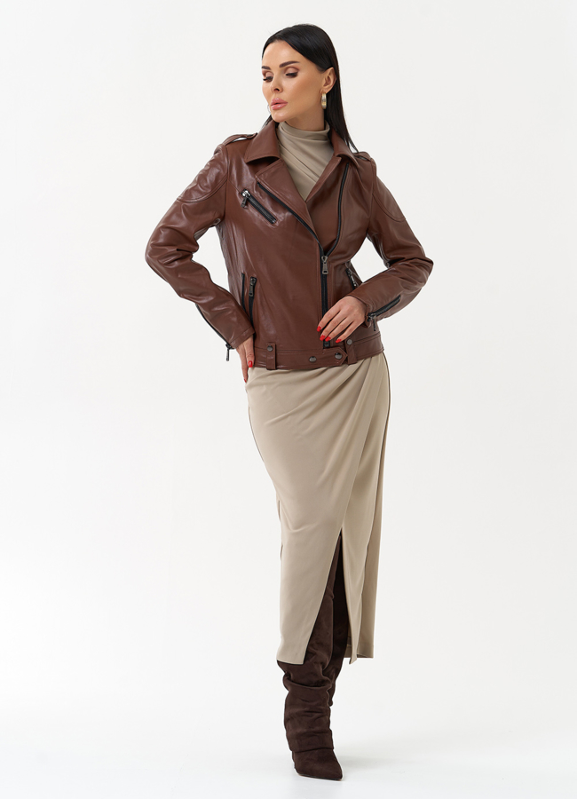 Женская куртка - косуха  модель № 21164 универмаг малина