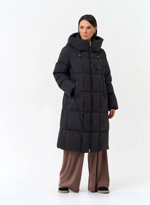 Женский пуховик с капюшоном фото