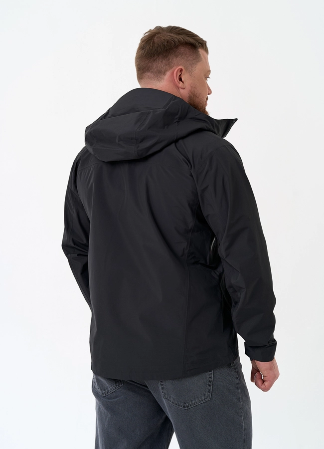 Мужская ветровка черного цвета модель № 32655 в кредит