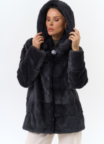 Куртка из меха норки с капюшоном Куртка из меха норки с капюшоном