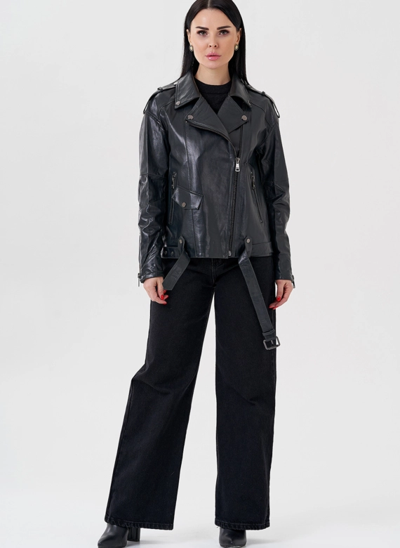 Женская куртка-косуха из натуральной кожи