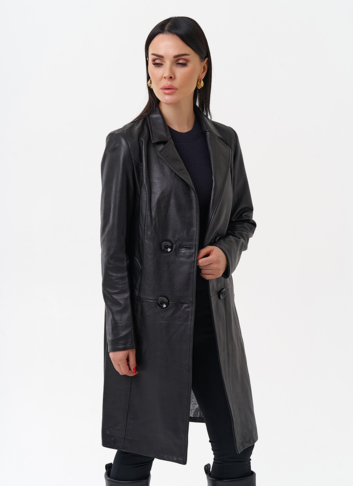 Плащ женский из натуральной кожи