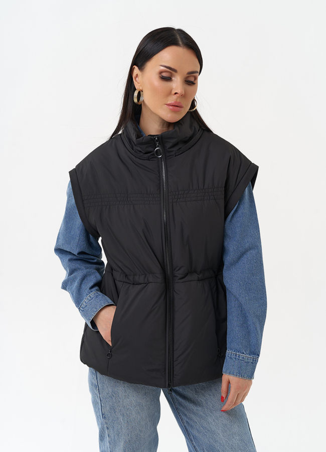 Женская утепленная куртка со съемными рукавами модель № 30011 универмаг малина