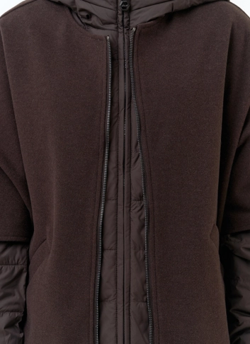 Женская куртка накидка с капюшоном