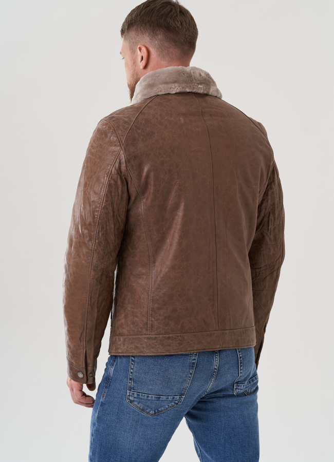 Куртка мужская из натуральной кожи  модель № 82310 универмаг малина