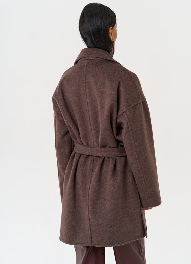 фото Двубортное женское пальто модель № 31213