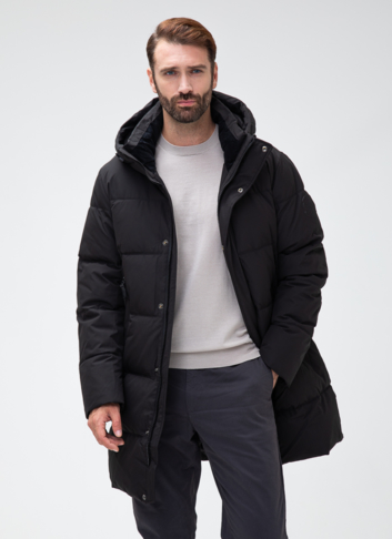 Мужской пуховик с капюшоном 
